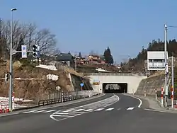 阿賀町芦沢交差点(新津川トンネル東側)付近