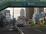 中央区・上落合歩道橋付近(戸田方面)