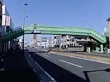 中央区・上落合歩道橋付近(熊谷方面)