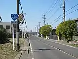 旧道、香取市谷中現道は佐原バイパスに移ったが、旧道として存続する。