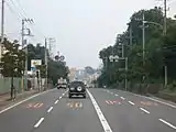 大字松山付近（熊谷市方面から柏崎交差点方面）