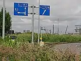 草加市柿木町、草加東高校交差点付近(越谷方面)