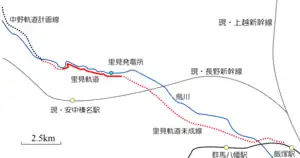 里見軌道の路線図