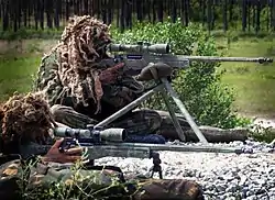 狙撃訓練を行うイギリス海兵隊