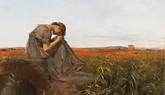 遠景にチェチーラ・メテッラの墓のある習作(c.1894)