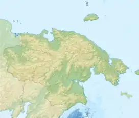 チャウン湾の位置（チュクチ自治管区内）