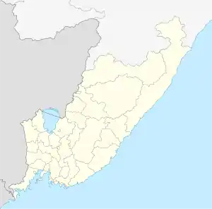鹿屯島の位置(沿海地方内)