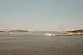 ルースキー島連絡橋（ウラジオストク）とDBSクルーズフェリー（2022年）