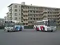 関東鉄道の路線バス（竜ヶ崎ニュータウンとのタイアップカラー）