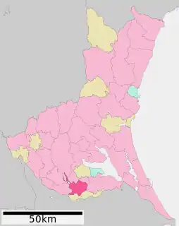 龍ケ崎市位置図
