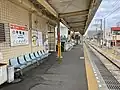 ホーム（流山駅方面を望む）（2022年8月）