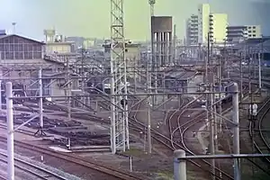 竜華操車場（機関区、1984年）