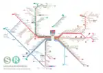 Sバーンとドイツ鉄道近郊列車の路線図