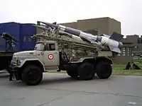 ペルー軍のPR-14AM S-125 (SA-3ゴア)地対空ミサイル運搬・再装填車両。