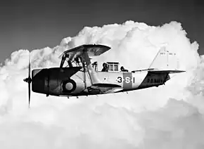 飛行するSBC-3 0571号機(第3偵察飛行隊所属、1939年撮影)