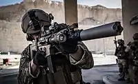 SCAR-Lを構えるベルギー軍陸上部隊特殊作戦群