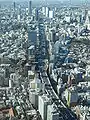 六本木から高樹町出入口および渋谷出入口方向を望む