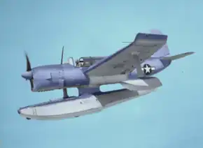飛行するSO3C-1 (1943年6月10日撮影)