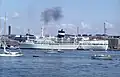 ヘルシンキ港碇泊中のウガンダ号。