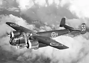 スウェーデン空軍のサーブ S18