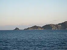 豊後水道から佐田岬を望む