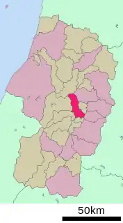 寒河江市位置図