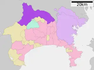 相模原市位置図