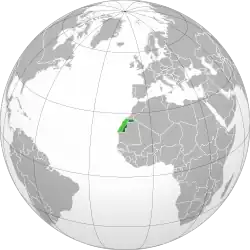 サハラ・アラブ民主共和国の位置