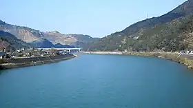八代市坂本町西部大橋から下流方向