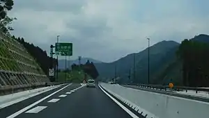 佐伯堅田IC付近（大分県佐伯市）