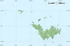 ギュスタヴィアの位置(サン・バルテルミー島内)