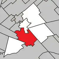 サン・ジェロームの位置の位置図