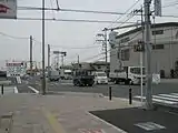 北足立郡伊奈町 伊奈学園前交差点なお、この区間は30年ぐらい前に移転した区間で直ぐ横に並行している小道が旧道である。