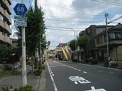 埼玉県道58号線戸田市喜沢南付近