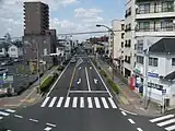 蕨陸橋西交差点から国道17号線方向を撮影