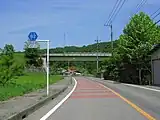 皆野町皆野地区皆野寄居バイパスと交差する