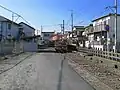 砂利軌道線跡（終端付近）