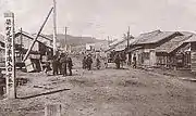 元泊村の栄町停車場付近