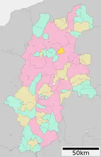 坂城町位置図