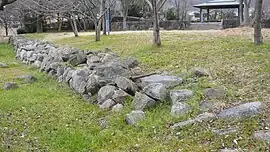 坂本城址公園に置かれている石材
