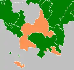 ザクセン＝ヒルトブルクハウゼン公国の位置