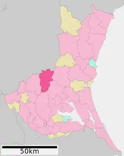 桜川市位置図