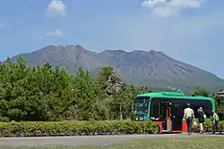 赤水展望広場から望む桜島