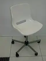 現代の樹脂製の椅子