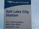 ソルトレイクシティ駅の駅名標