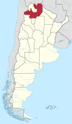 サルタ州の位置