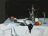 コーヒーポットのある静物画