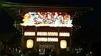 神門のねぶたライトアップ(2013年『巳年』)