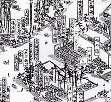 市川駅北口付近の略図（1928年）