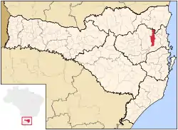 州内の位置の位置図